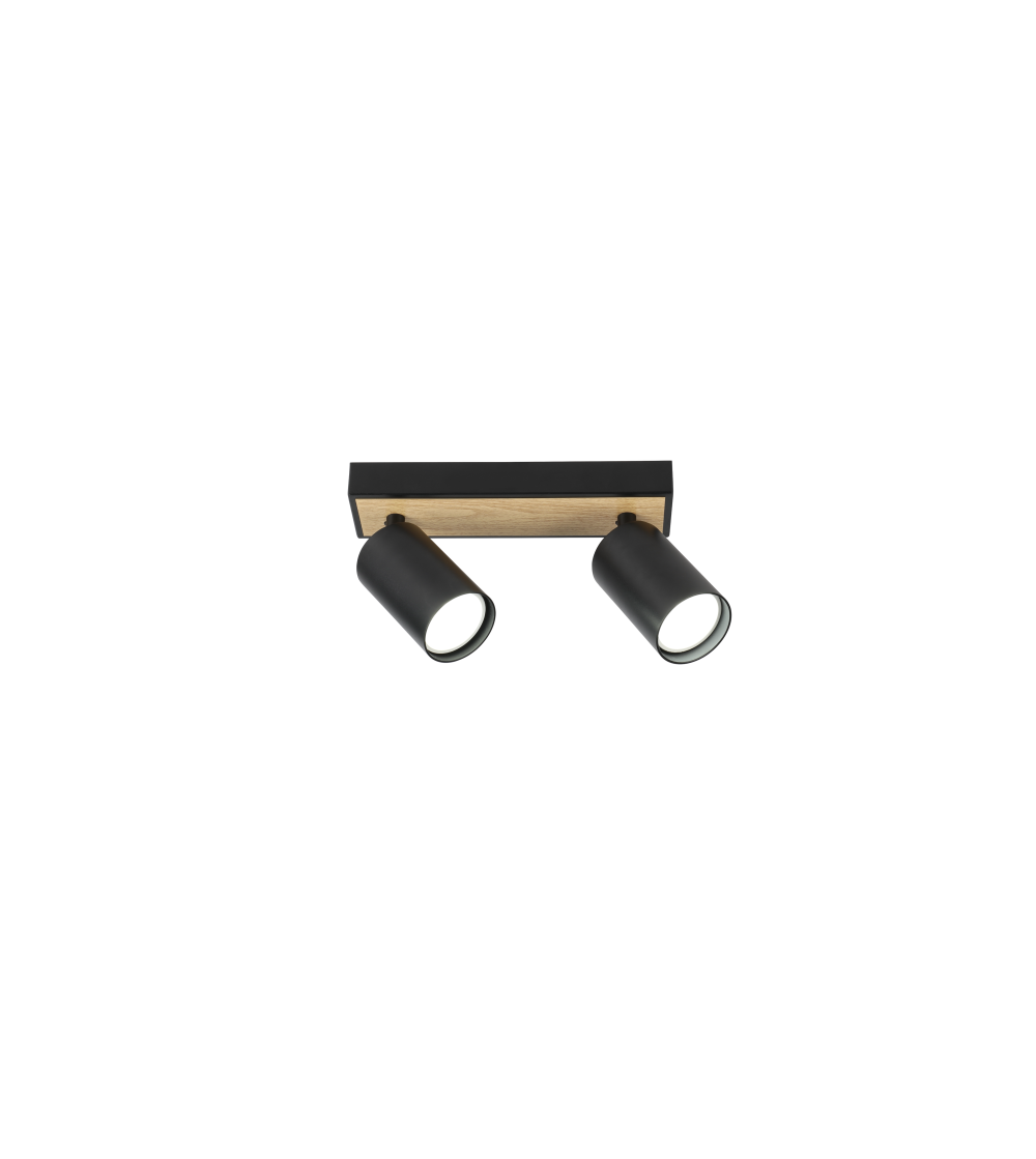 FOCO REVIK 2xGU10 NEGRO HAYA